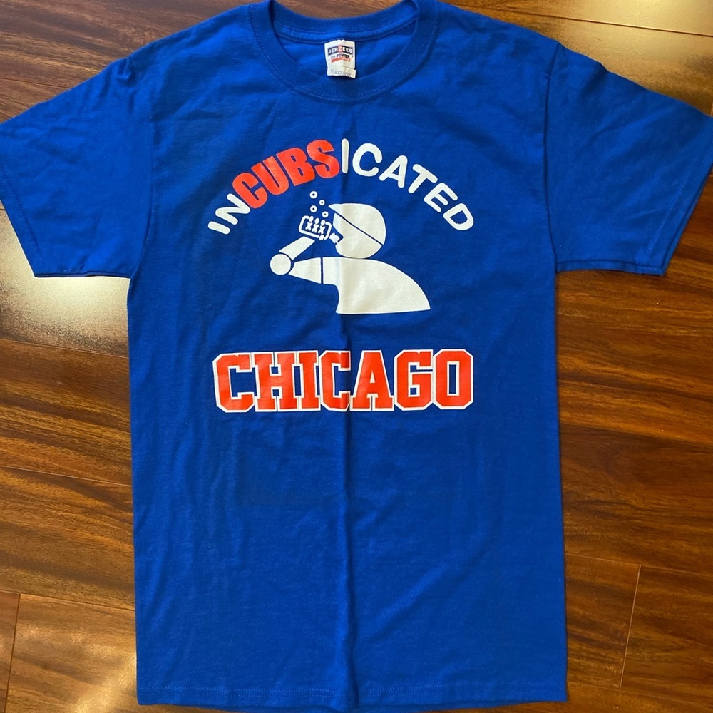 Jerzees Royal Blue Chicago Cubs Baseball 'Incubsicated' Graphic